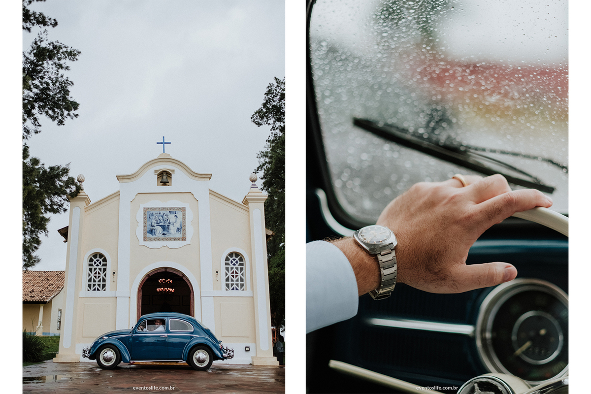 Life Fotografia, Fotografia de Casamento Sorocaba, Gabi e Ricardo, Espaço Alvorada, Alvorada, Capela Santiago, Casamento de Dia, Buffet Junior Melo, Eliane Warmeling, Noivos, Cerimônia, Felicidade, Lindo, Fusca, Azul, Igreja, Capela, Casados, Aliança