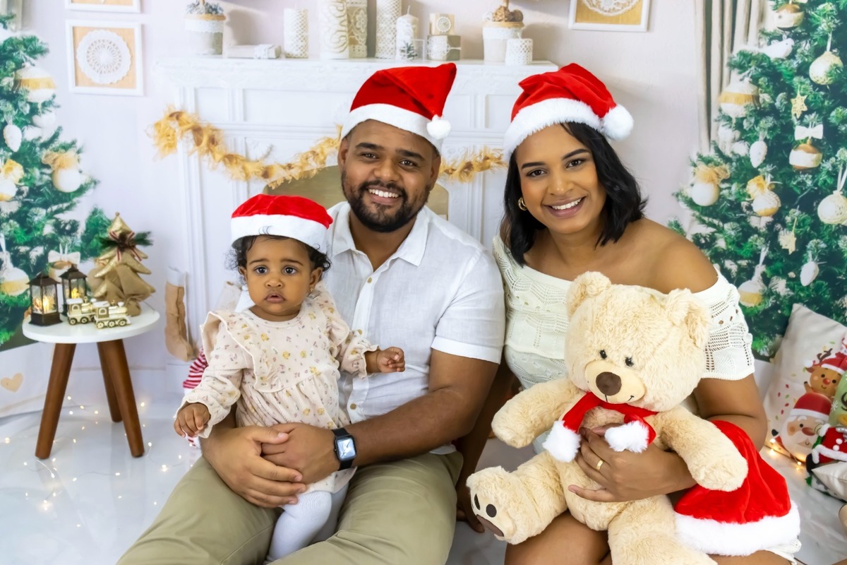 O primeiro natal em família

