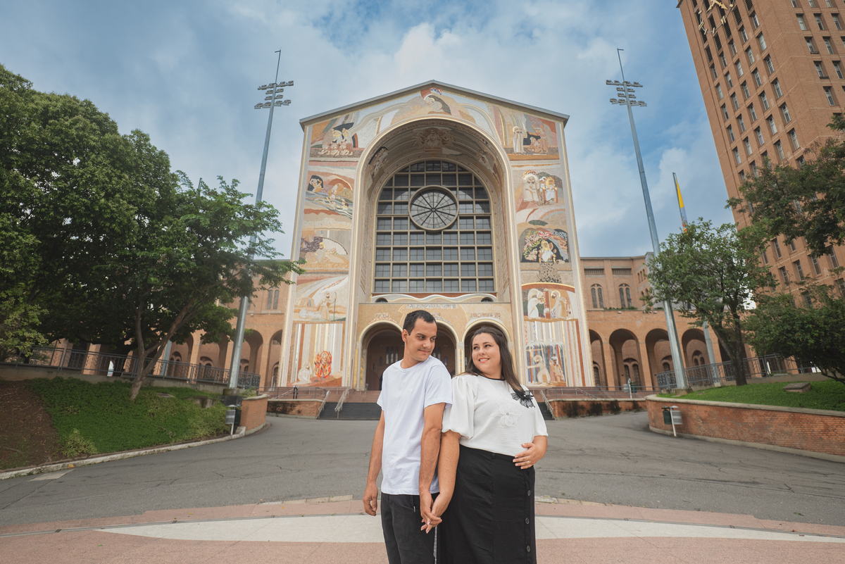 revelação de gravidez no Santuario Nacional em Aparecida do norte
