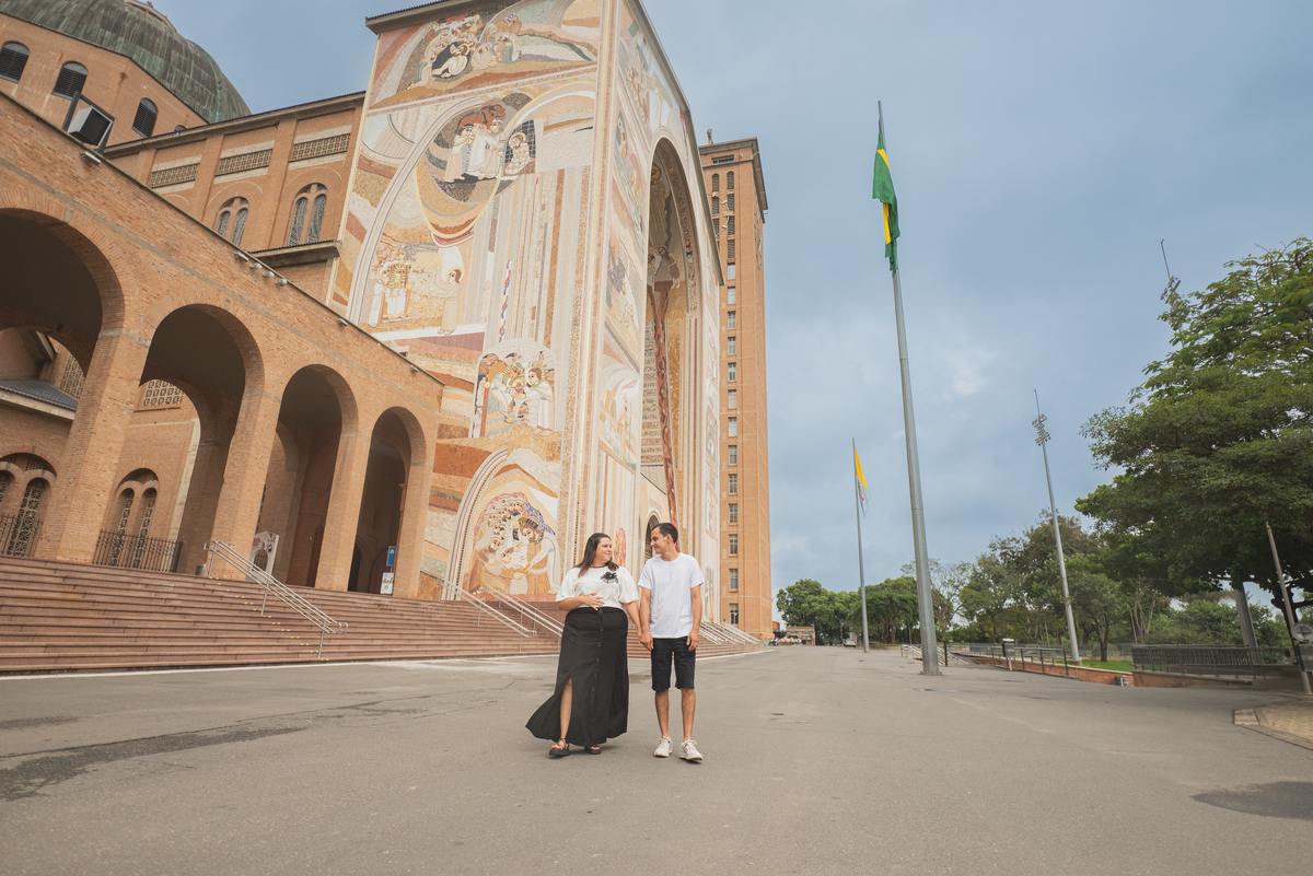 revelação de gravidez no Santuario Nacional em Aparecida do norte