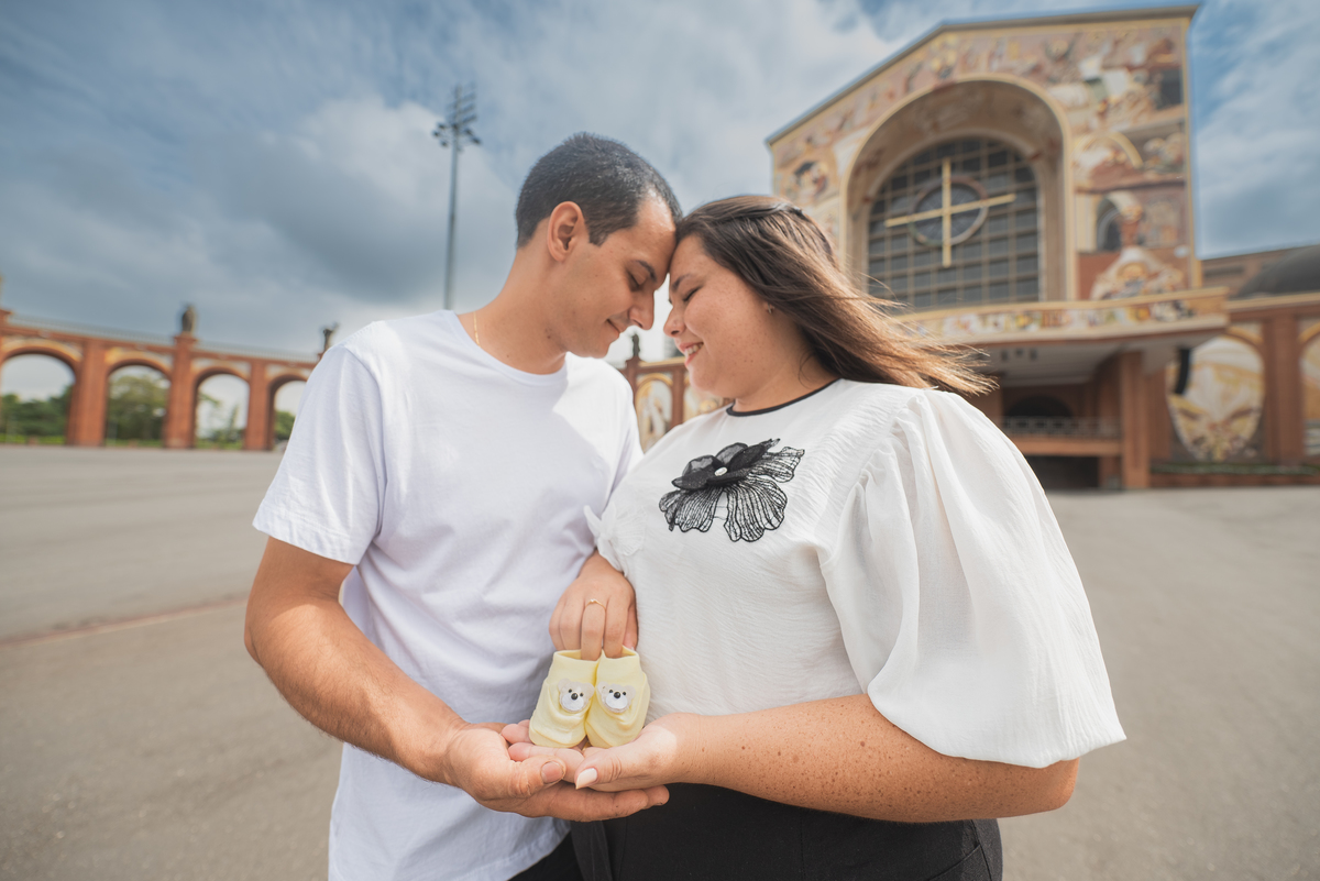 revelação de gravidez no Santuario Nacional em Aparecida do norte
