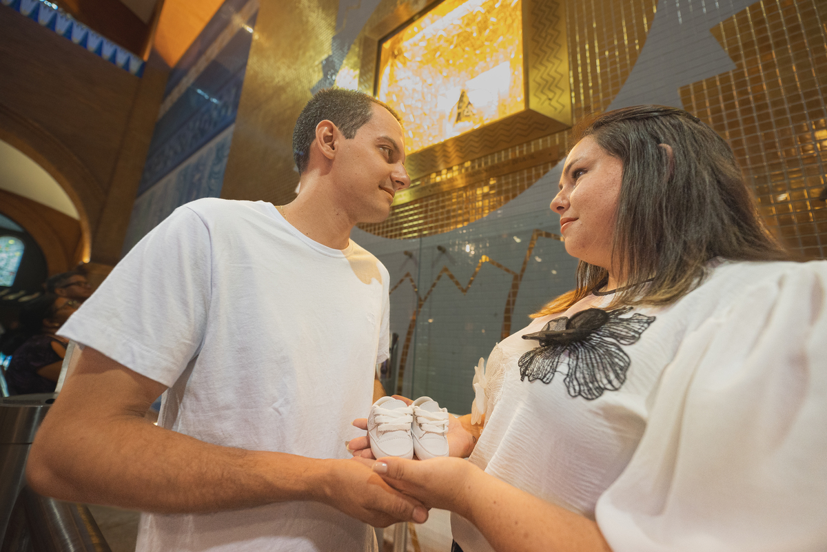 revelação de gravidez no Santuario Nacional em Aparecida do norte