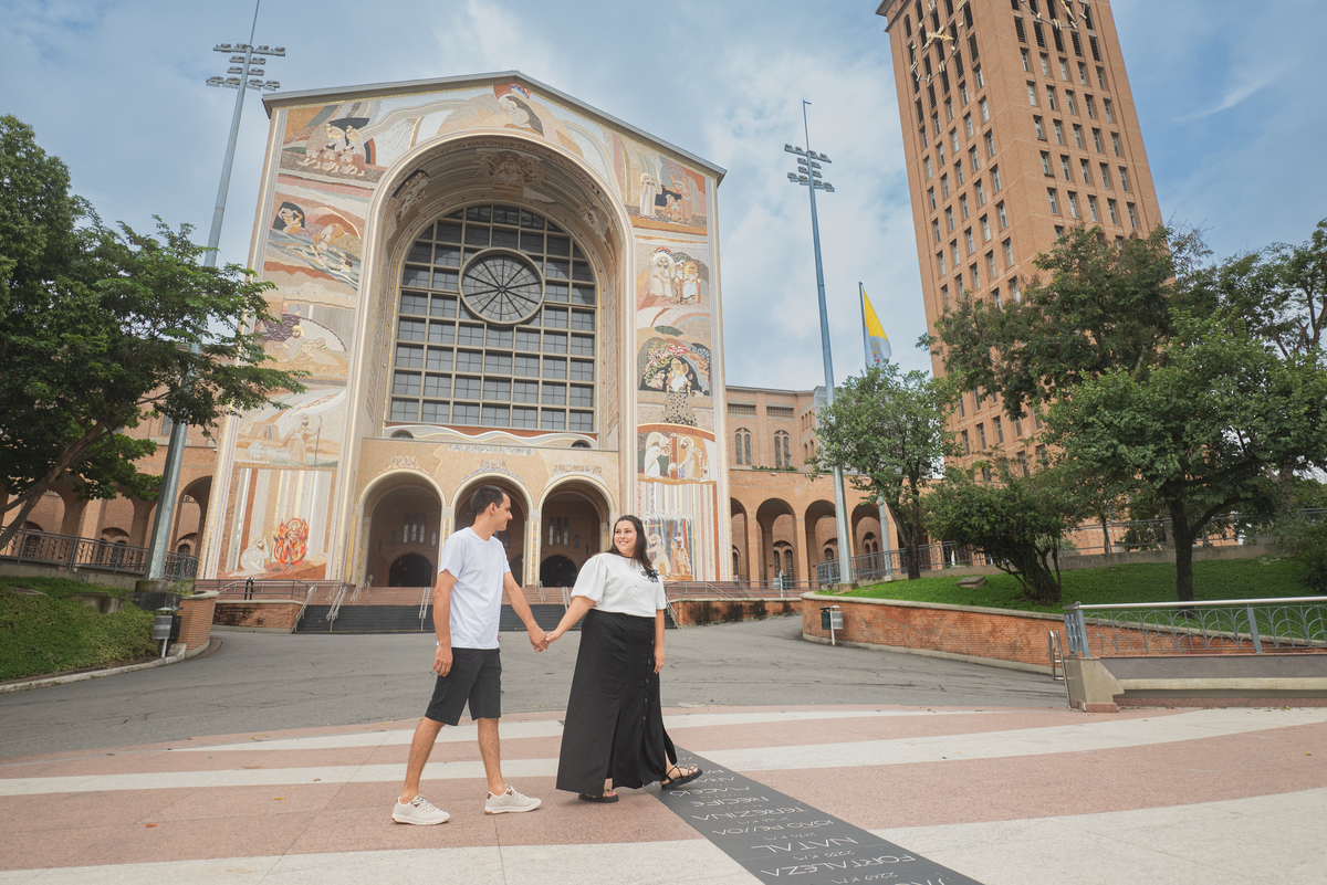 revelação de gravidez no Santuario Nacional em Aparecida do norte
