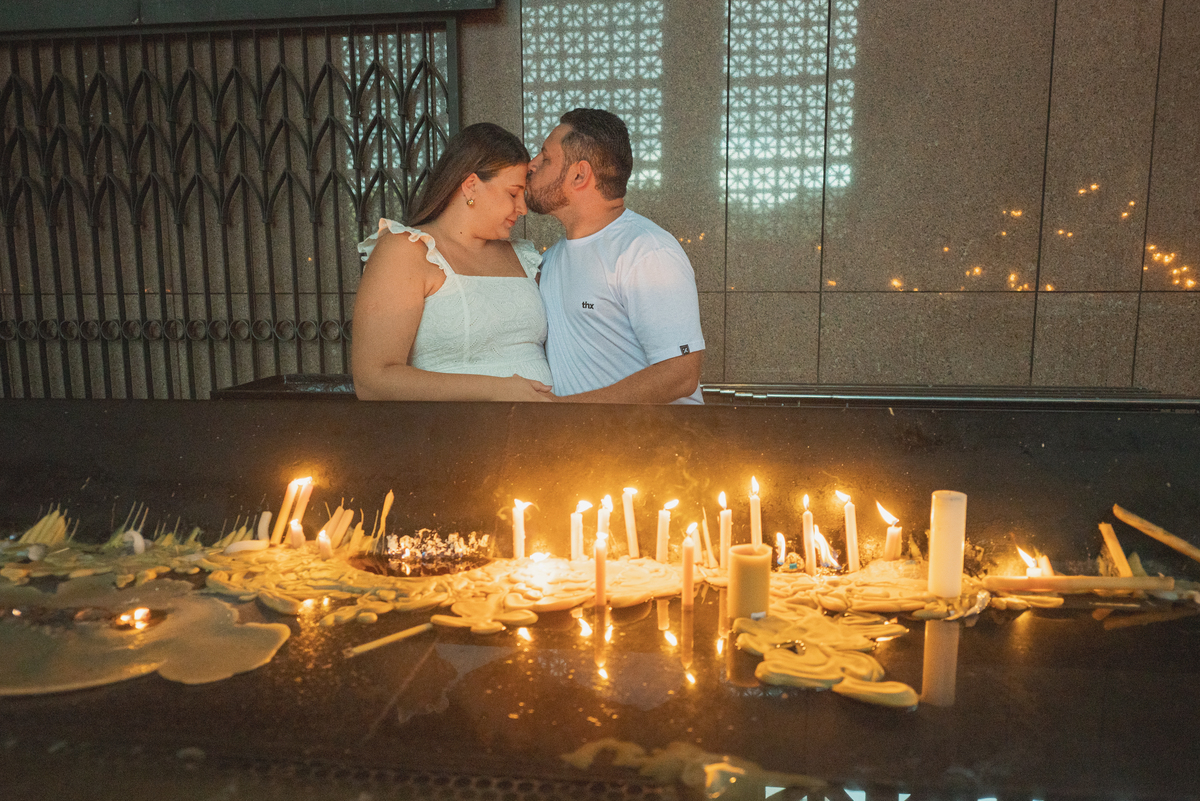 revelação de gravidez no Santuario Nacional em Aparecida do norte