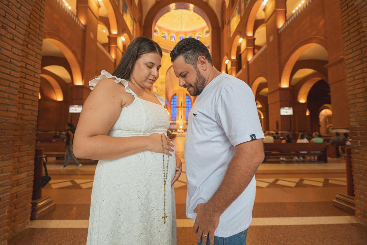 revelação de gravidez no Santuario Nacional em Aparecida do norte