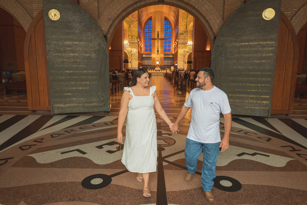 revelação de gravidez no Santuario Nacional em Aparecida do norte