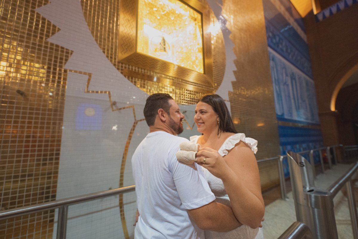 revelação de gravidez no Santuario Nacional em Aparecida do norte