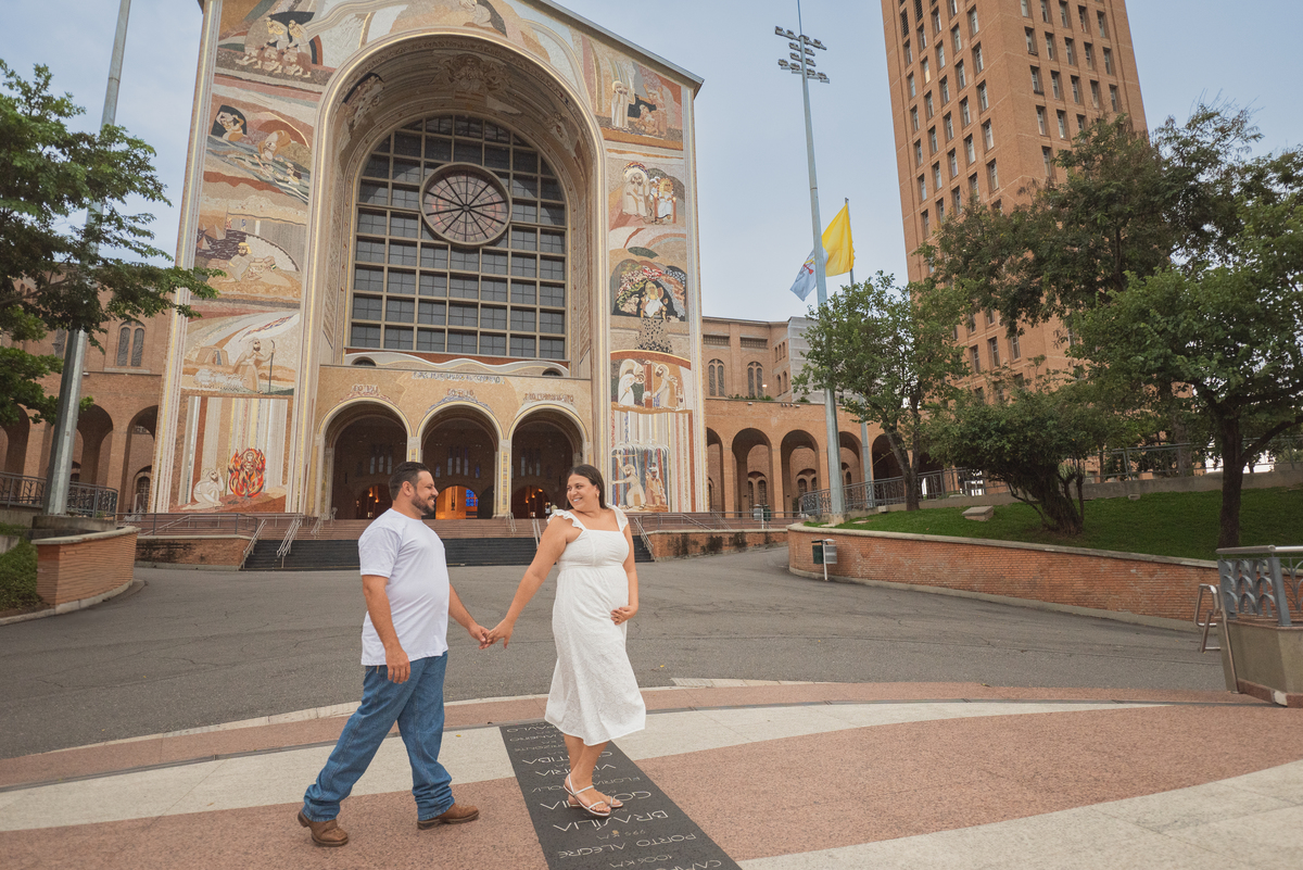 revelação de gravidez no Santuario Nacional em Aparecida do norte