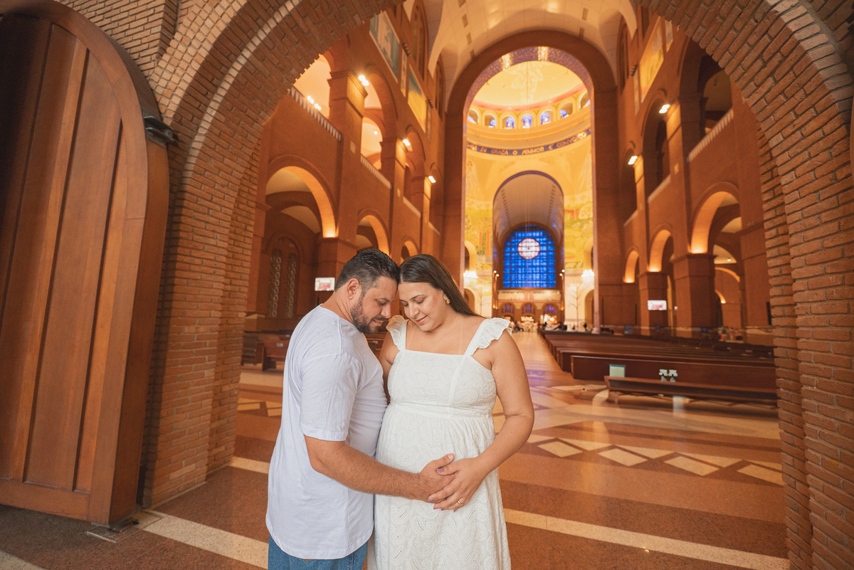 revelação de gravidez no Santuario Nacional em Aparecida do norte