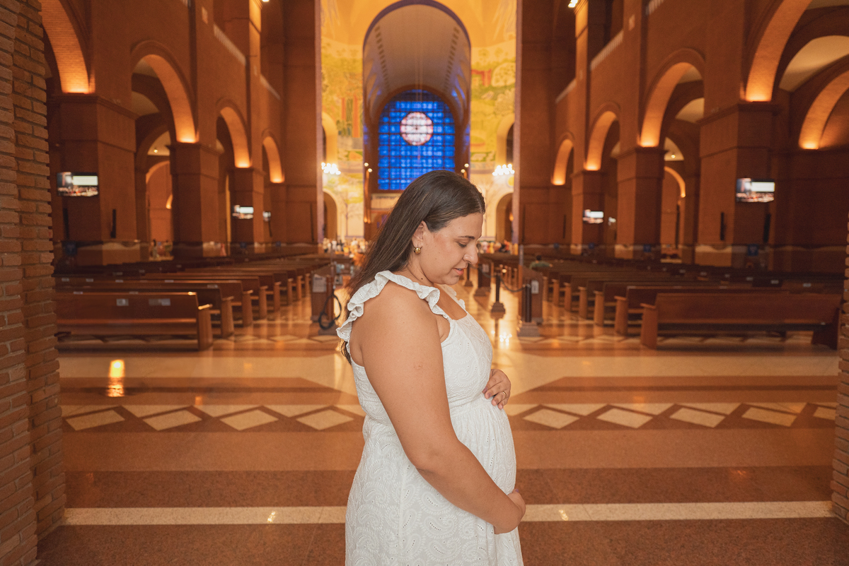 revelação de gravidez no Santuario Nacional em Aparecida do norte