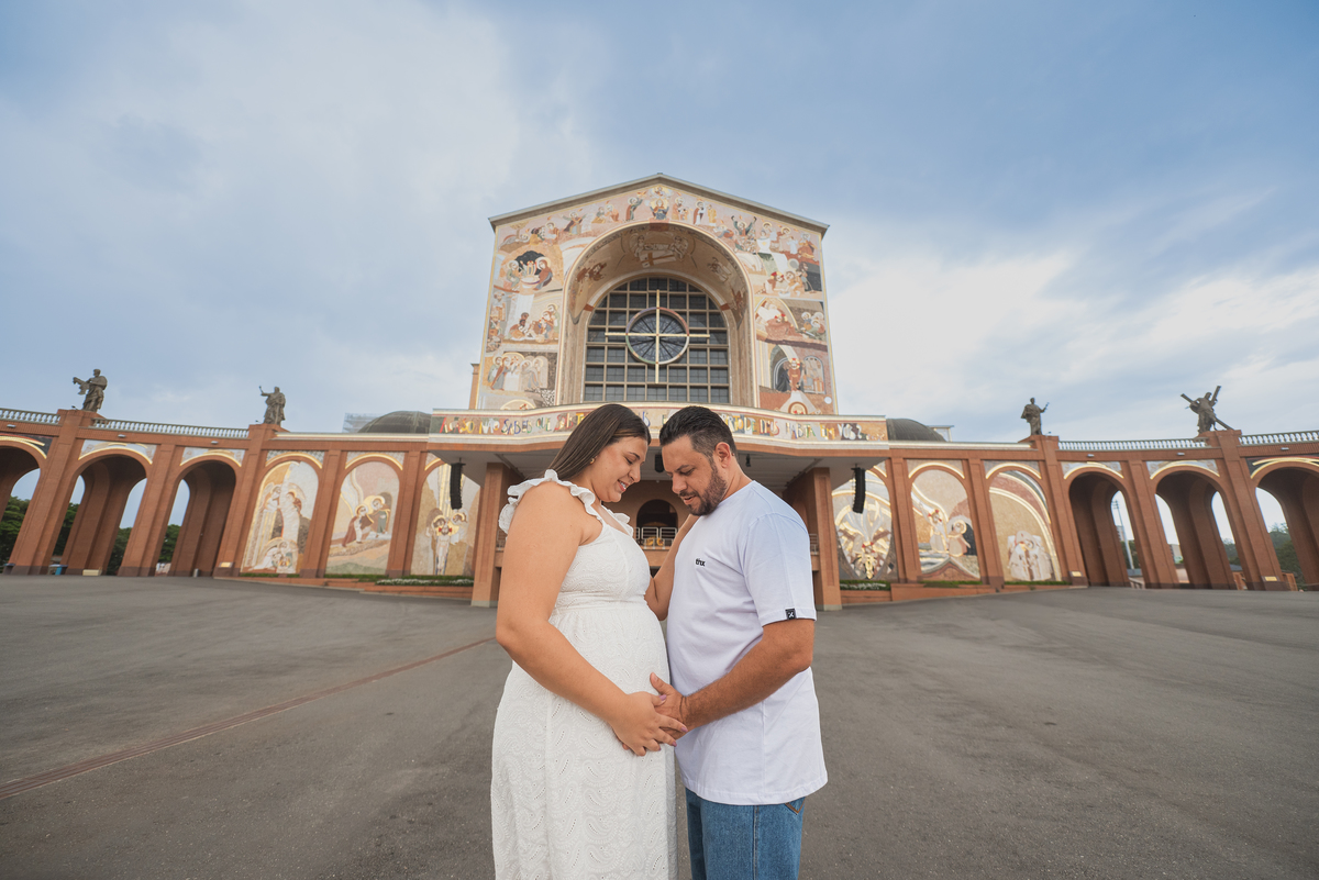 revelação de gravidez no Santuario Nacional em Aparecida do norte