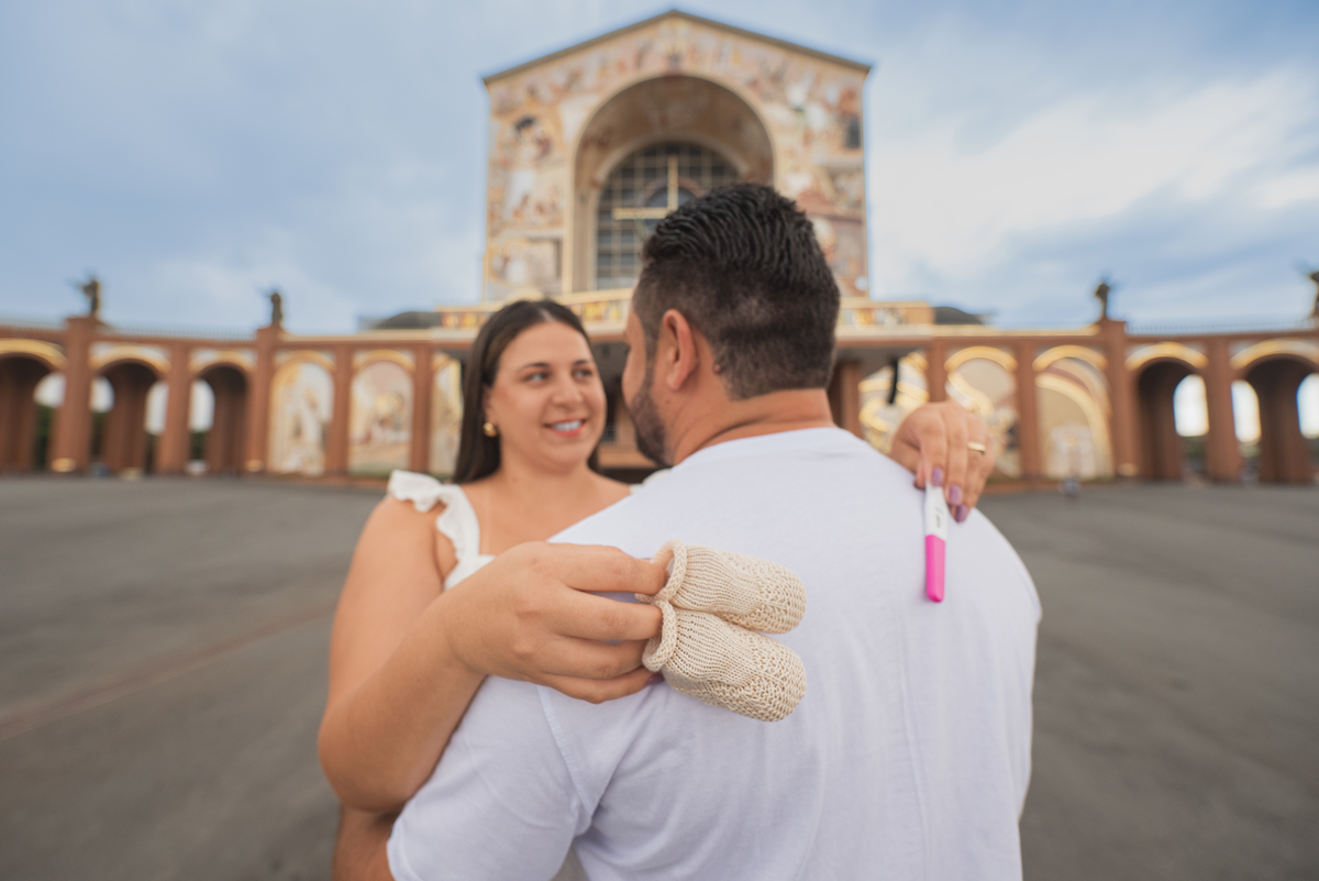 revelação de gravidez no Santuario Nacional em Aparecida do norte