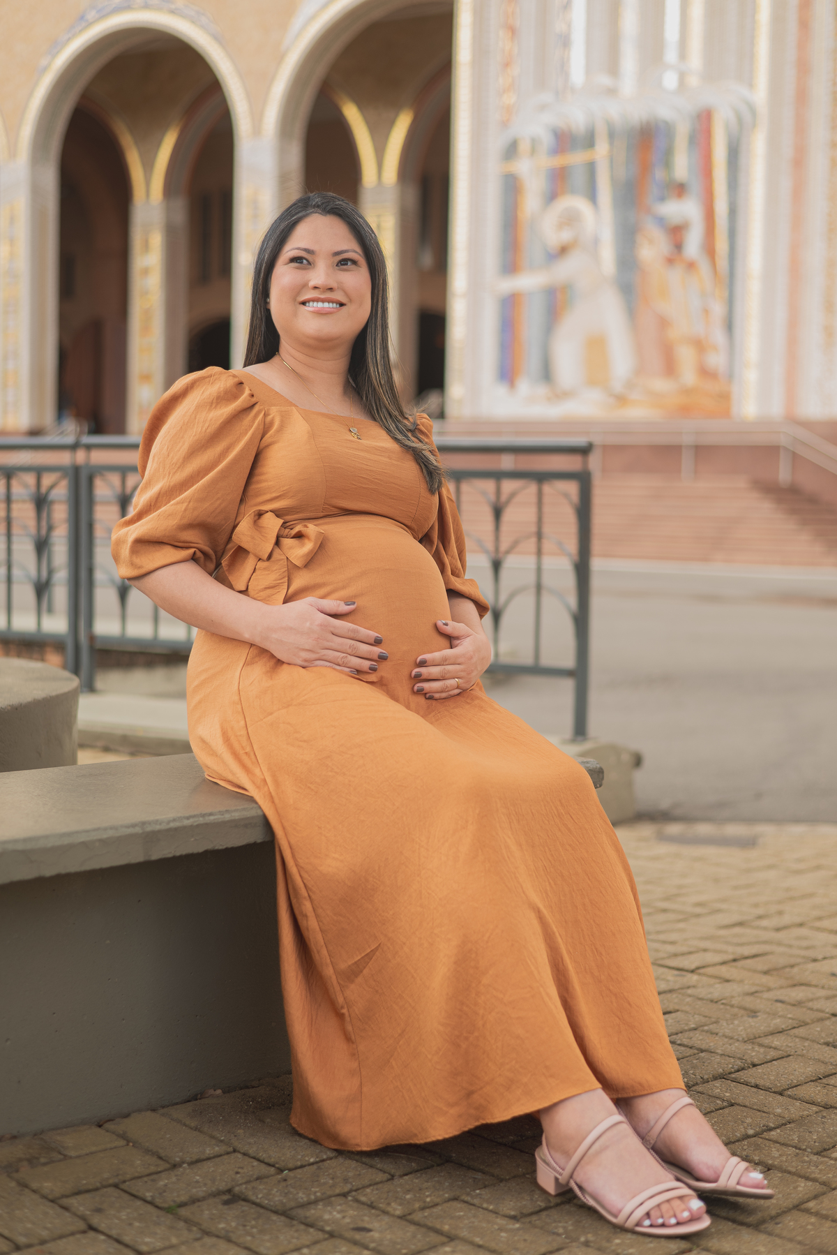 ensaio gestante no santuario nacional basilica de nossa senhora aparecida em aparecida do norte