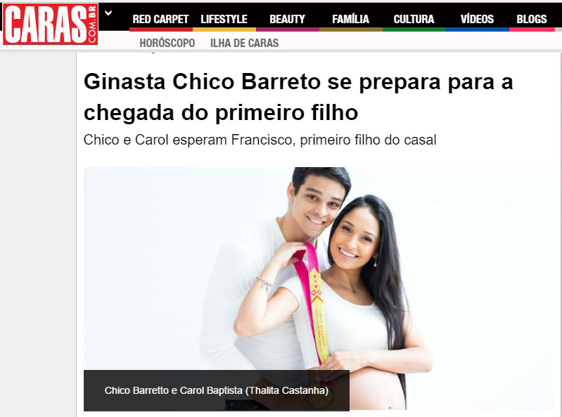 Imagem capa - Medalhista Olímpico Chico Barretto e a bailarina Carol Baptista prontos para a chegada de Francisco!!! por Thalita Castanha