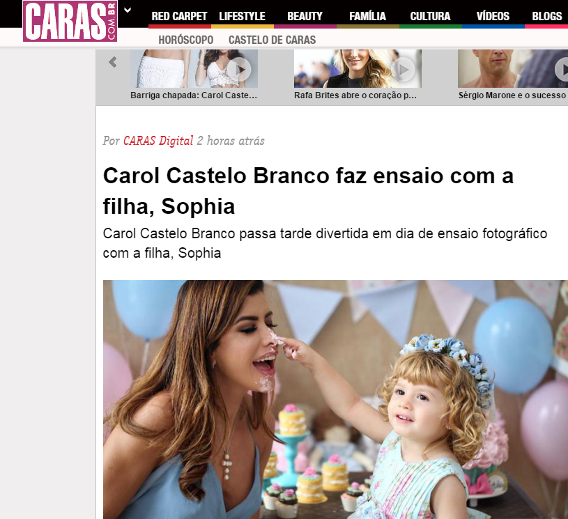 Imagem capa - Carol Castelo Branco faz ensaio com a filha, Sophia por Thalita Castanha