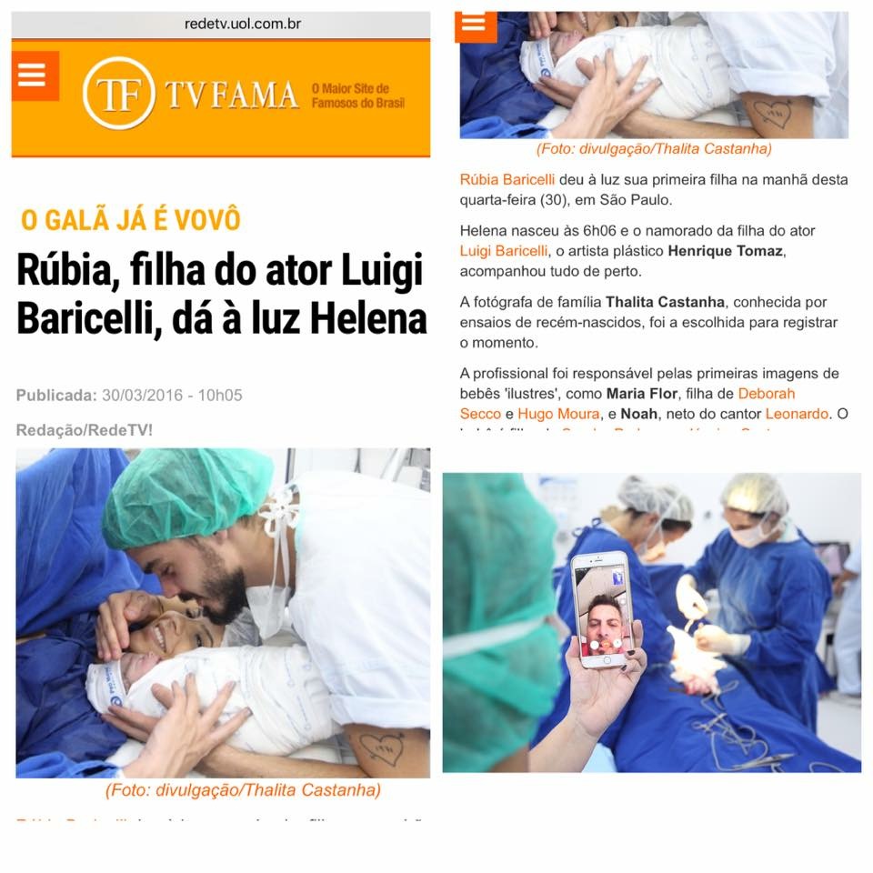 Imagem capa - Rúbia Baricelli dá à luz sua primeira filha. por Thalita Castanha