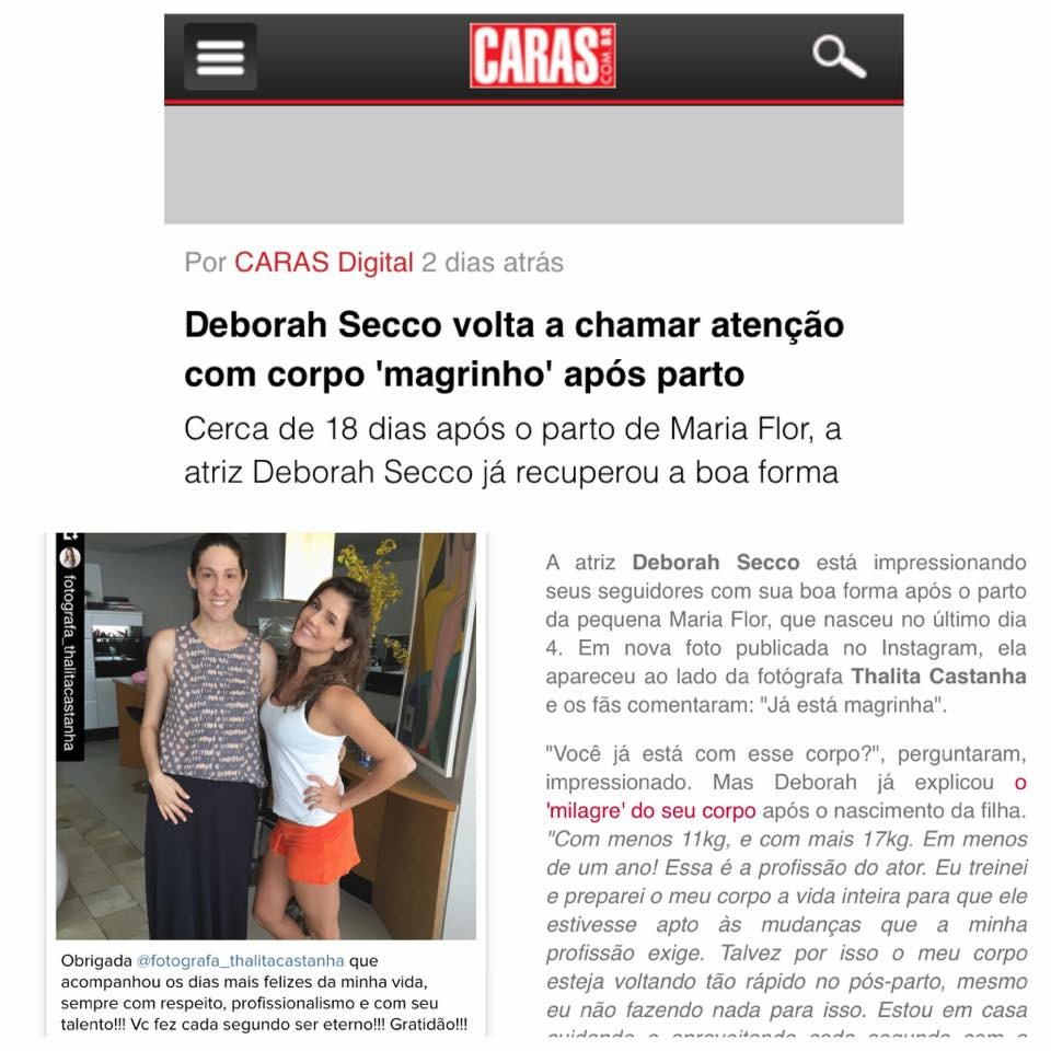 Imagem capa - Deborah Secco volta a chamar a atenção com 'corpo' após parto por Thalita Castanha