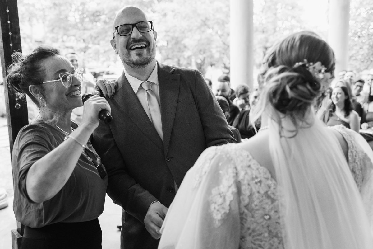 Linda celebração de casamento na Vinícola Gheller.