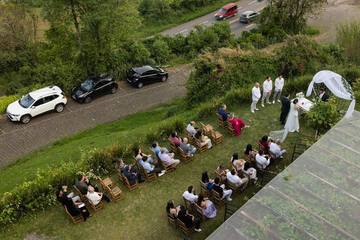 Celebração intimista de casamento Marcos e Raquel