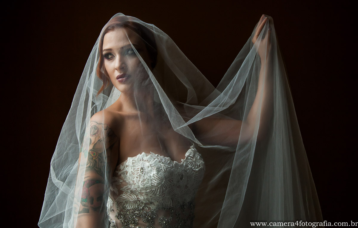 véu da noiva no ensaio