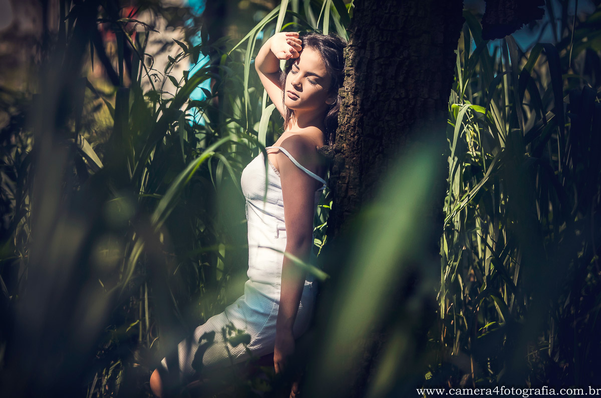 foto da debutante no por do sol em Bauru