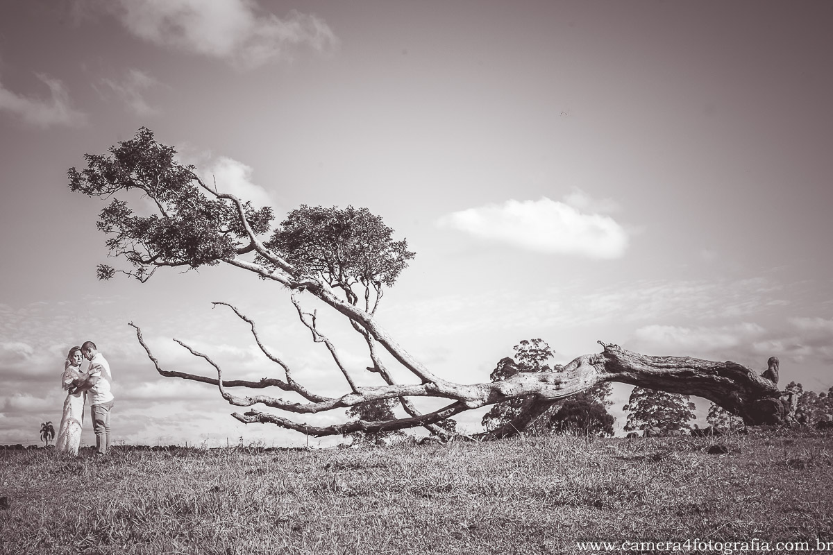 foto dos noivos durante o pre wedding na estrada de Botucatu