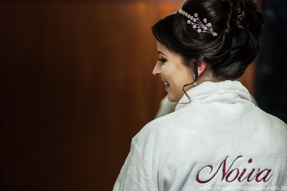 noiva durante o making of