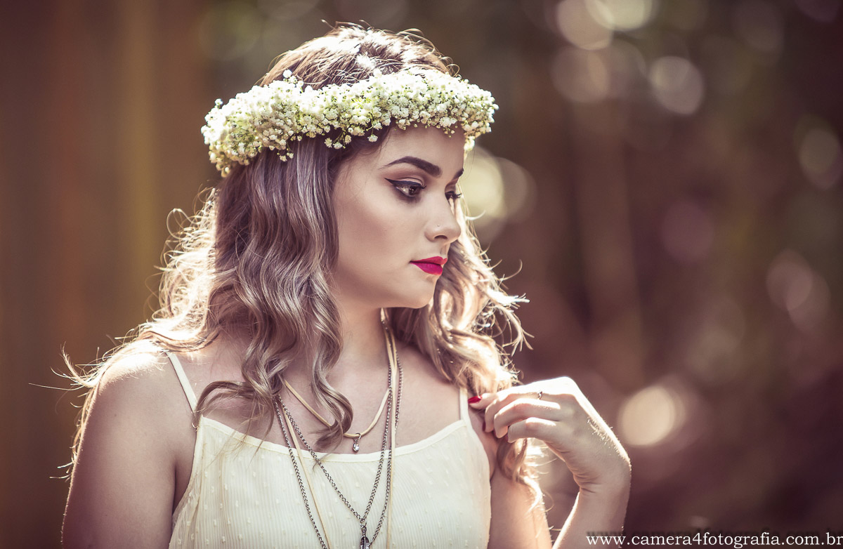 tiara de flor de 15 anos