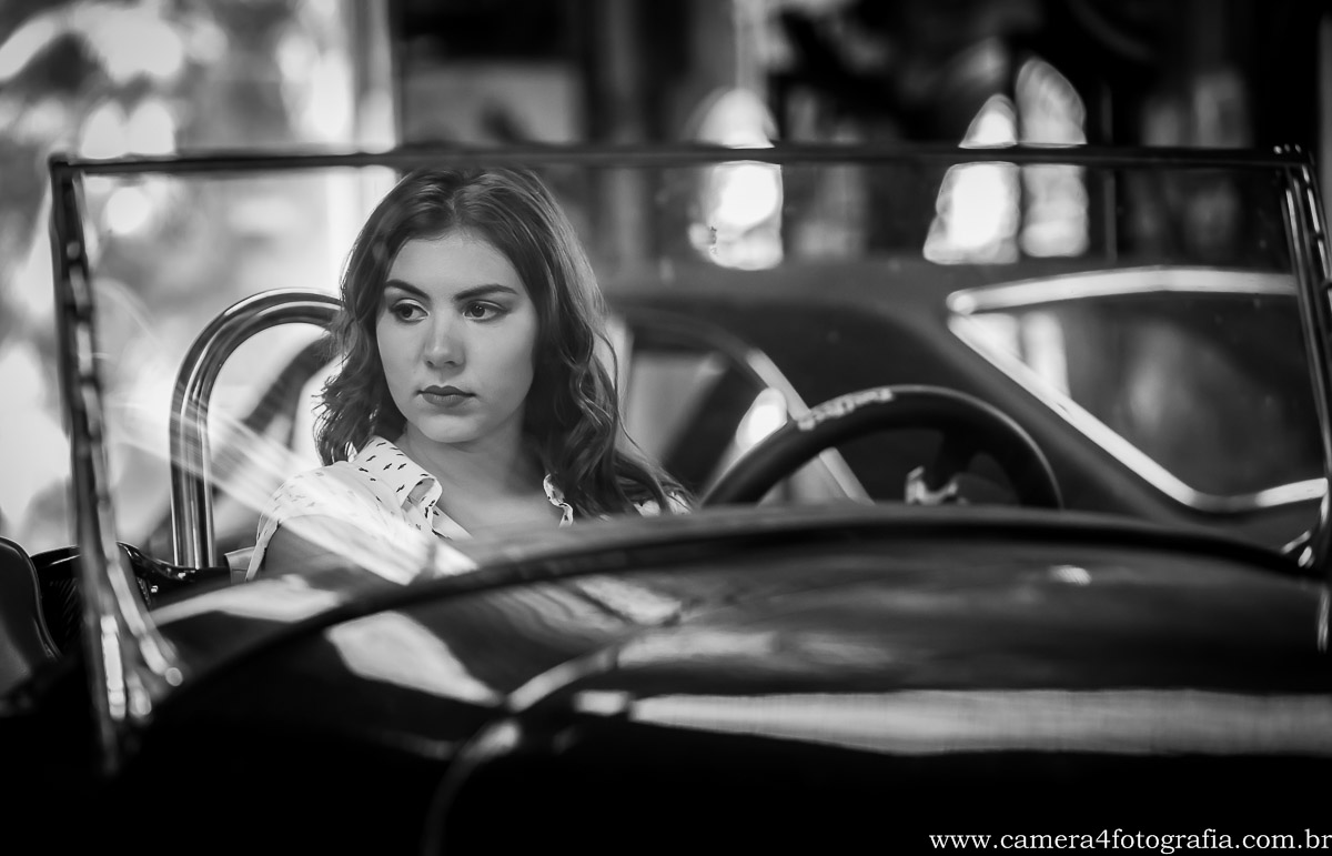 ensaio em carro antigo