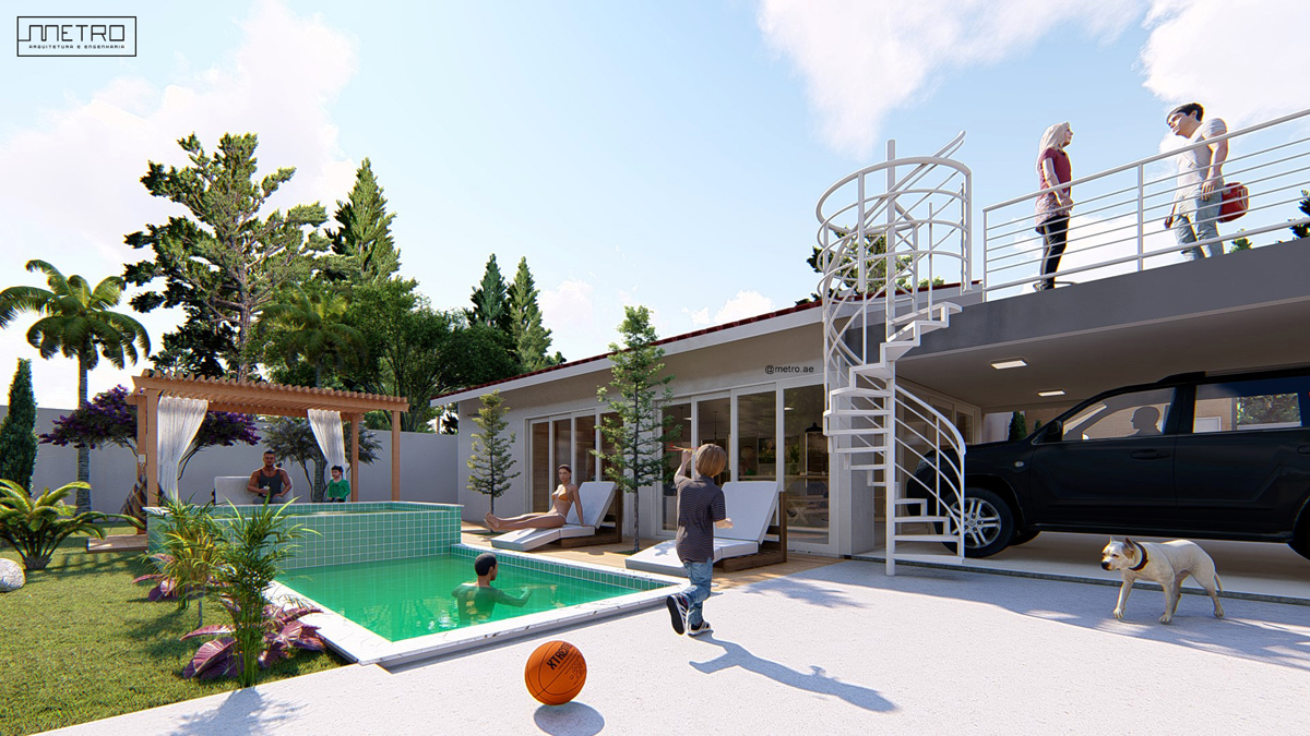 área de lazer de casa térrea