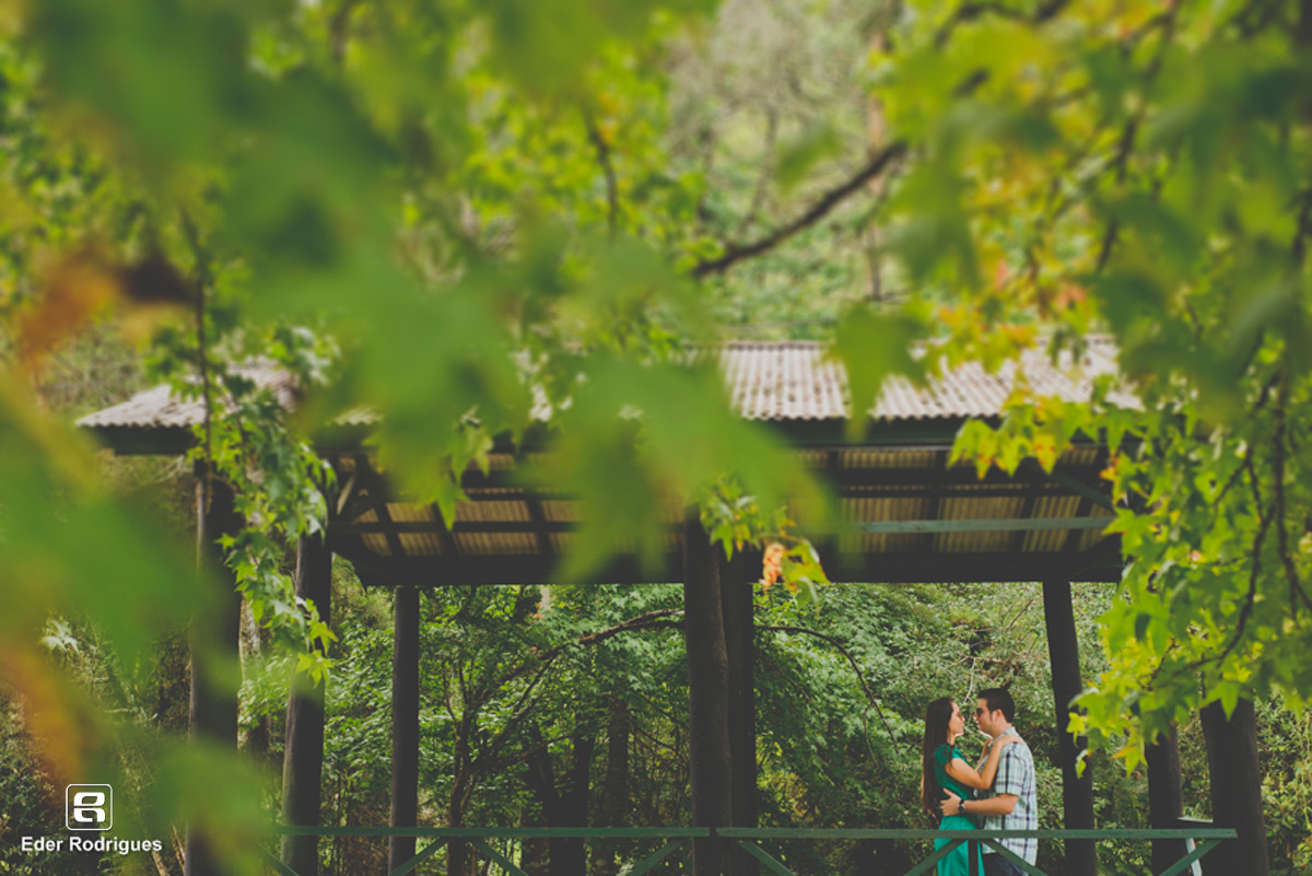 noivos se olhando no horto florestal