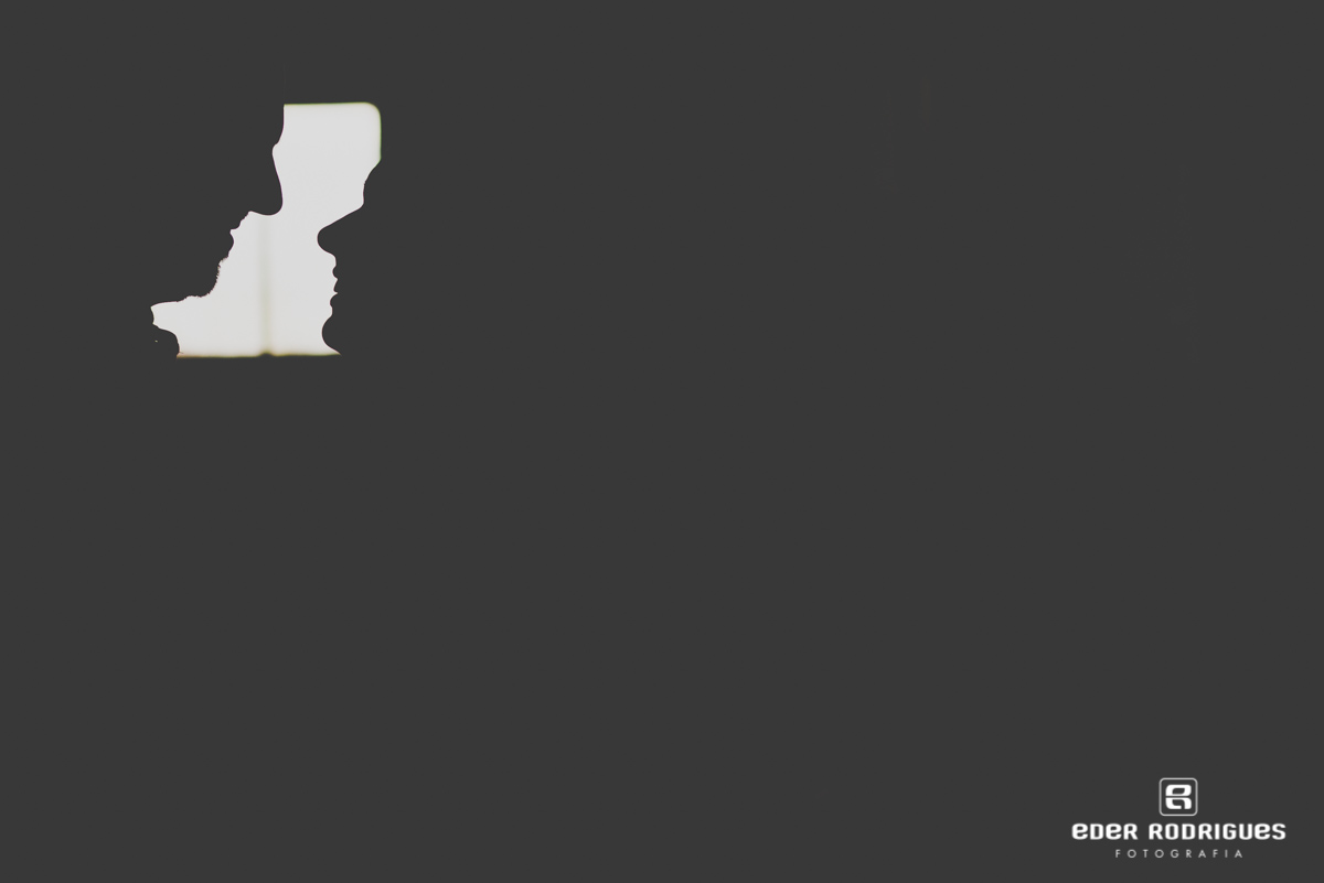 contorno do rosto dos noivos em parque da cidade em São José dos Campos