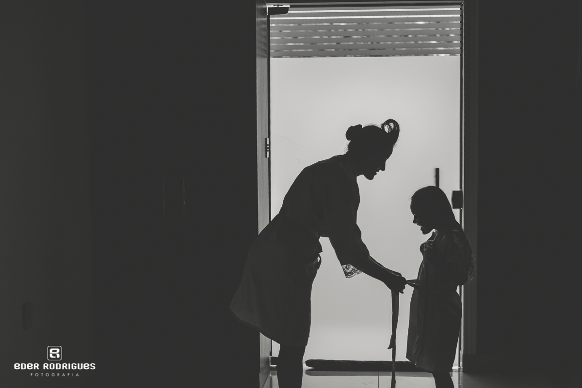 Madrinha e daminha da noiva no making of