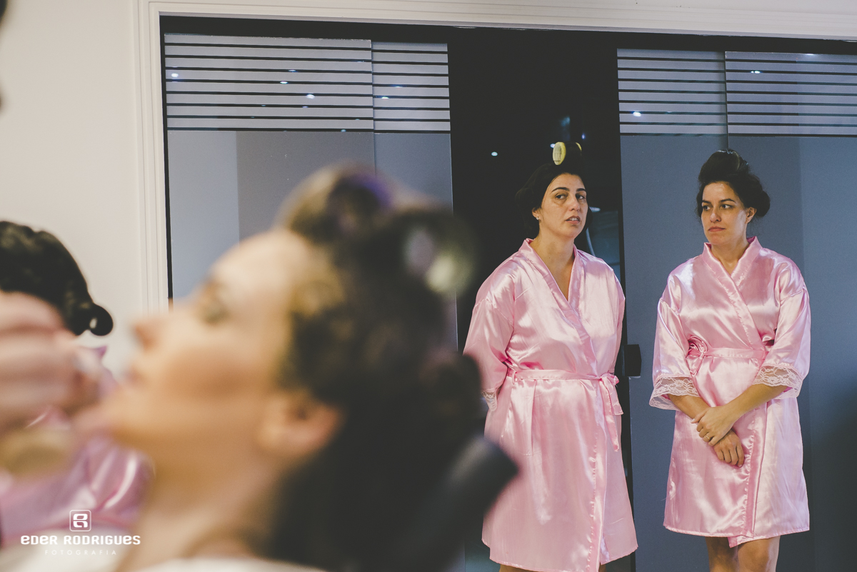 madrinha e irmã da noiva no making of
