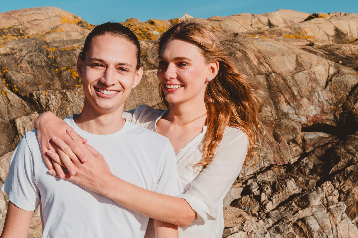 Um ensaio de casal em Portugal com estilo natural e romântico.