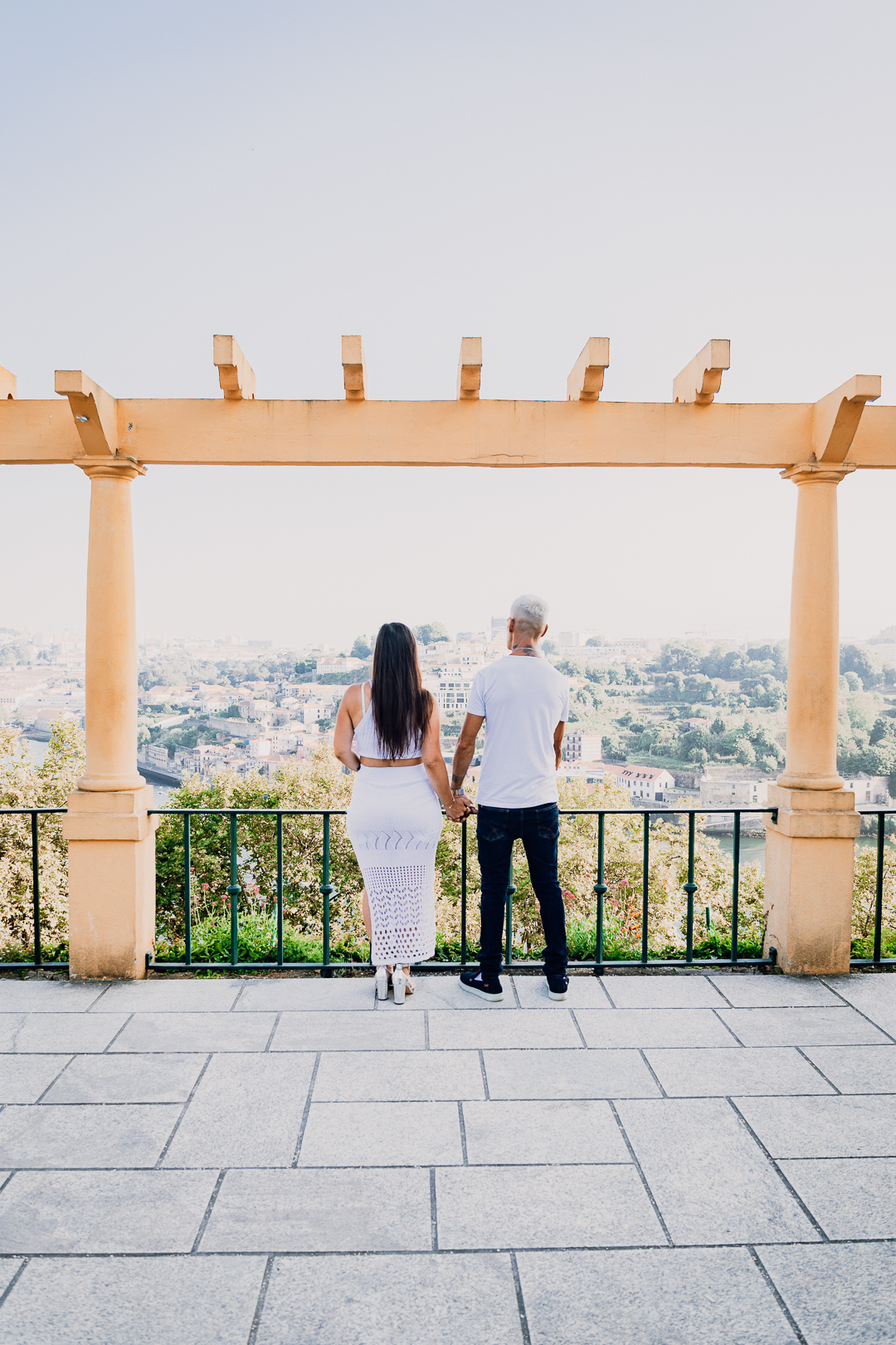 Ensaio de casal Solange e Hugo no Jardim do Palácio de Cristal - Porto