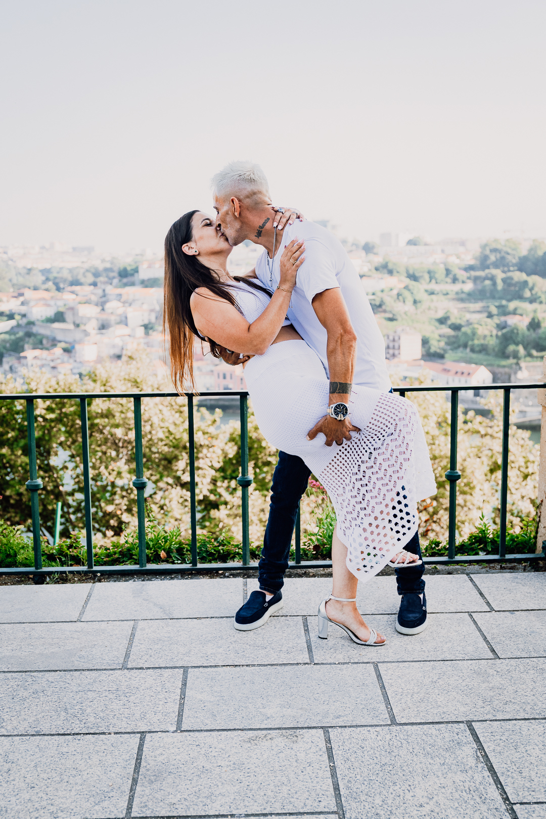 Ensaio de casal Solange e Hugo no Jardim do Palácio de Cristal - Porto