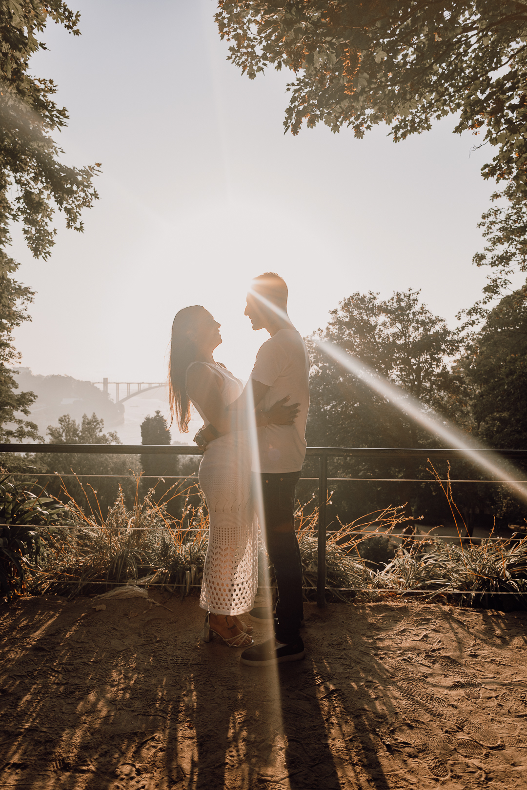 Ensaio de casal Solange e Hugo no Jardim do Palácio de Cristal - Porto