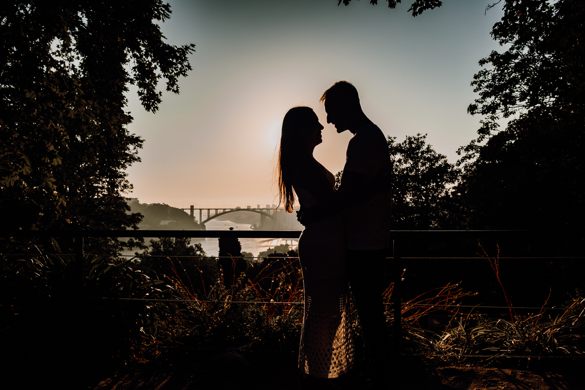 Ensaio de casal Solange e Hugo no Jardim do Palácio de Cristal - Porto