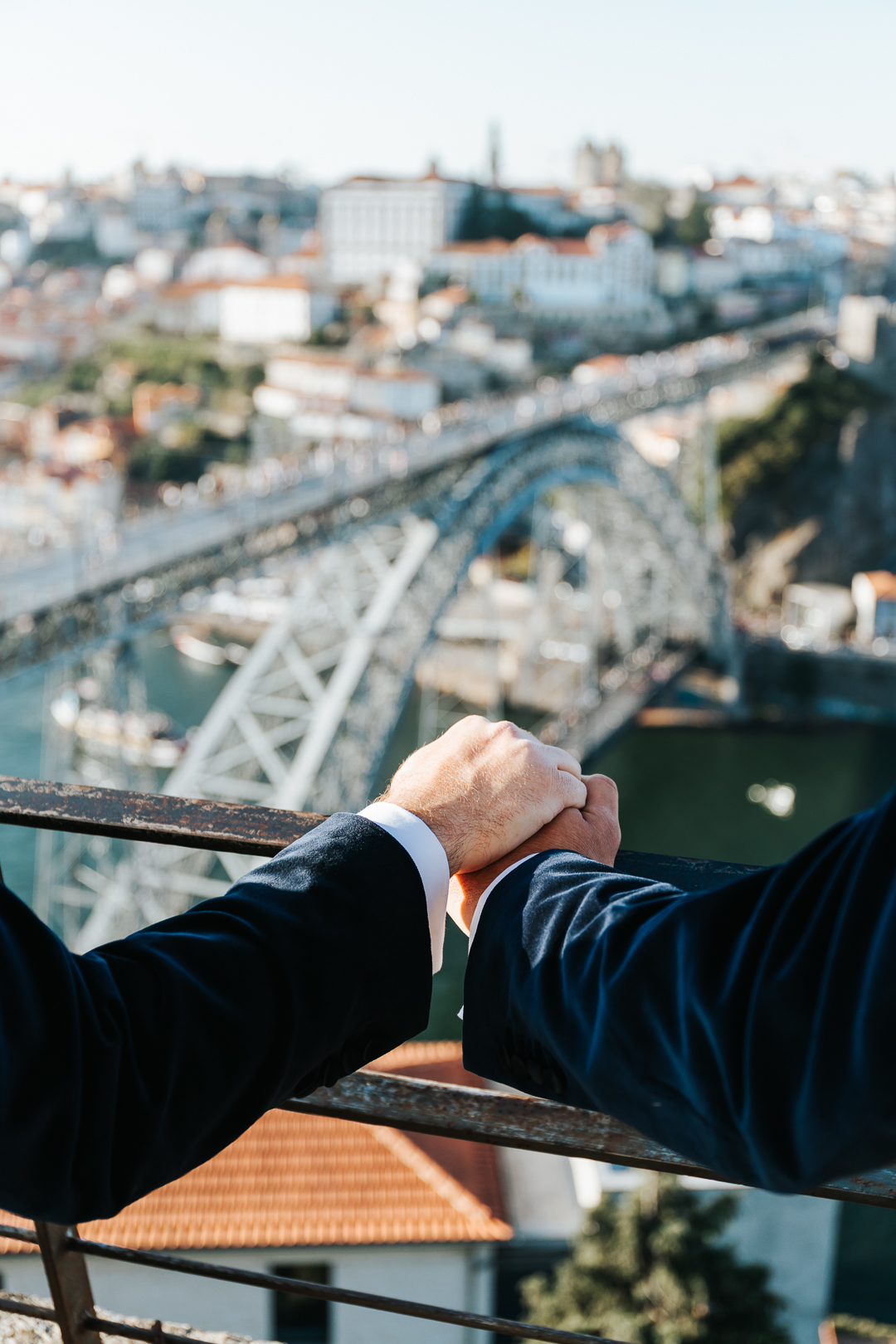 Ensaio de casal Michael e William na Ponte D. Luís I - Porto