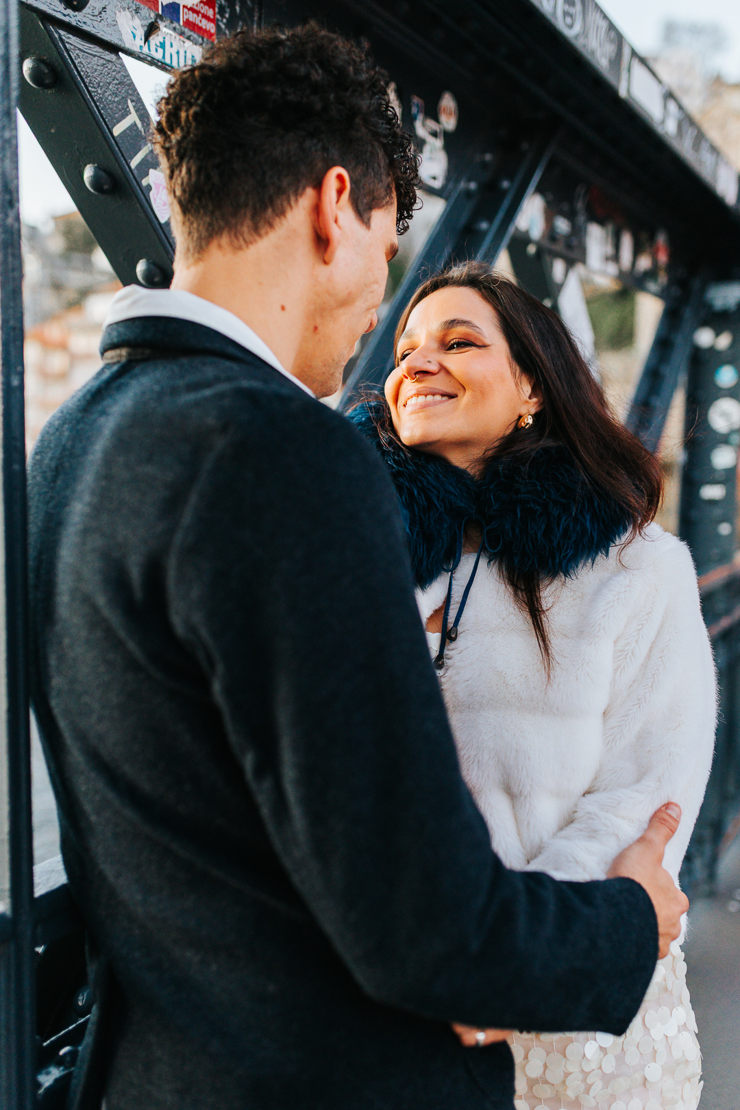 Ensaio de casal Vanessa e Thiago na Ponte D. Luís I - Porto