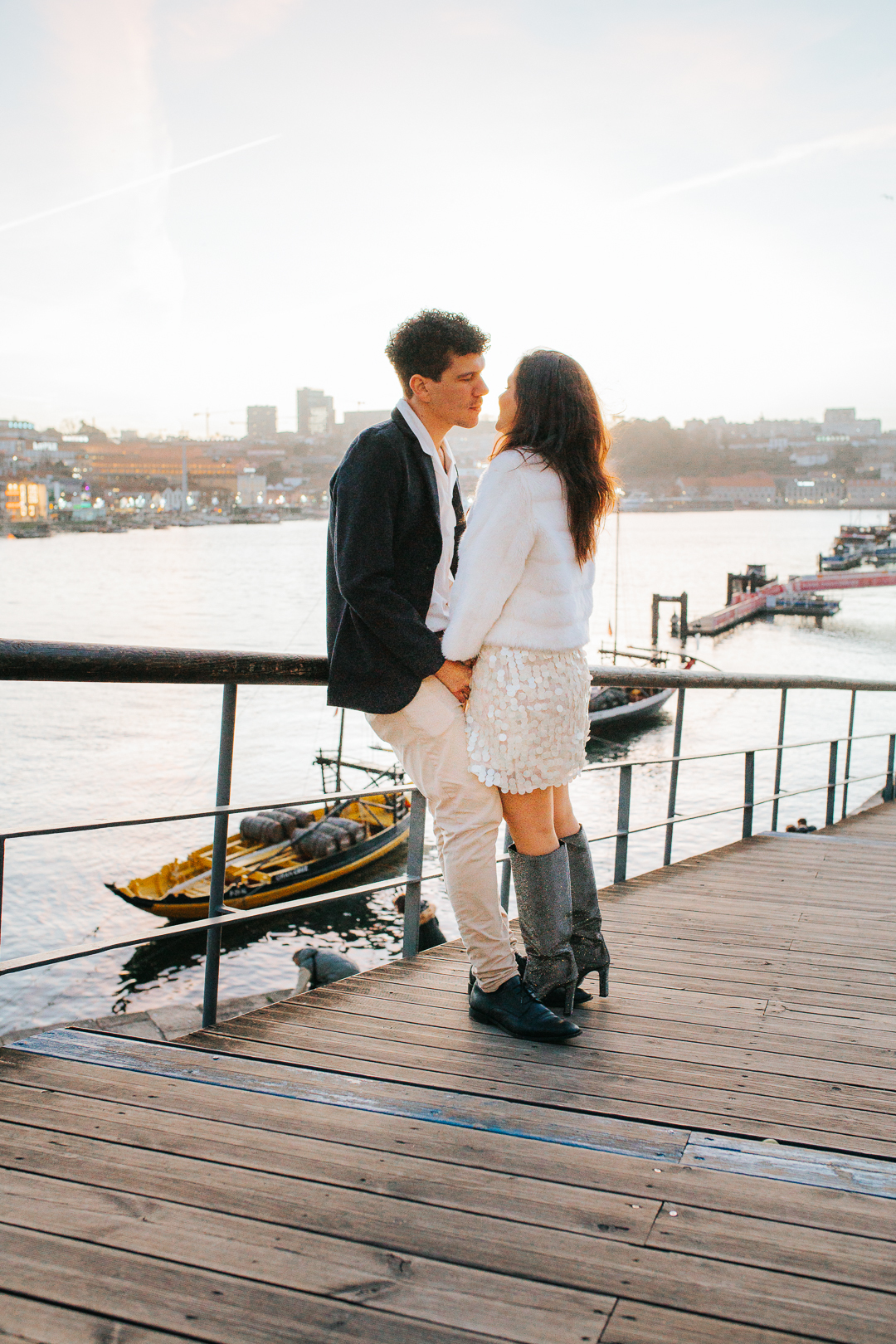 Ensaio de casal Vanessa e Thiago na Ponte D. Luís I - Porto