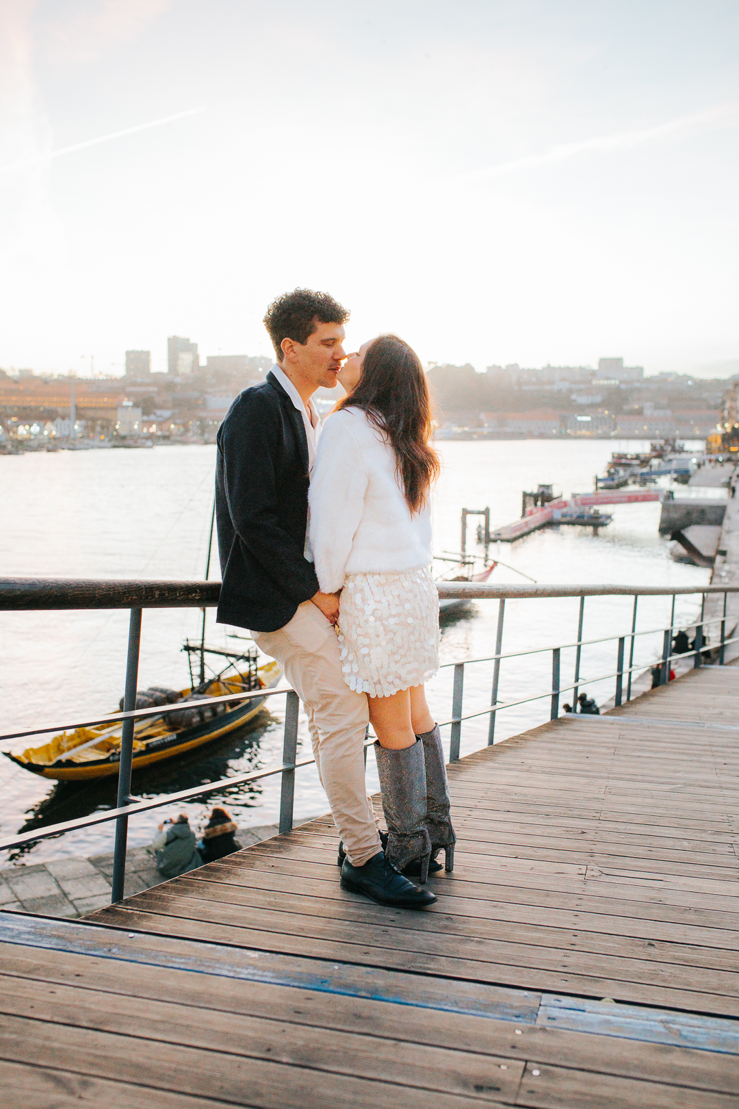 Ensaio de casal Vanessa e Thiago na Ponte D. Luís I - Porto
