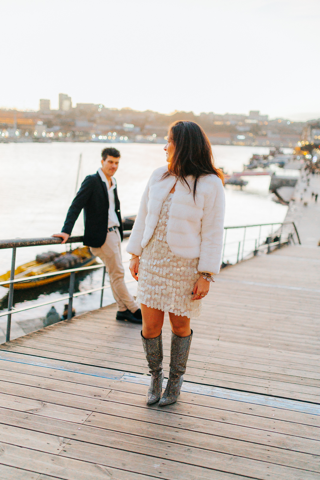 Ensaio de casal Vanessa e Thiago na Ponte D. Luís I - Porto