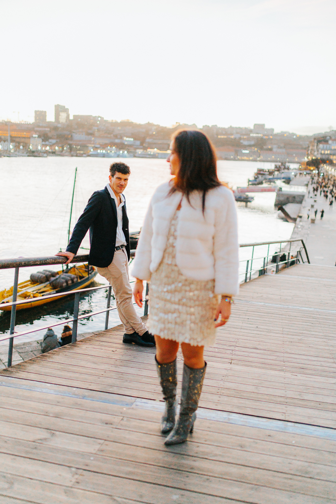Ensaio de casal Vanessa e Thiago na Ponte D. Luís I - Porto