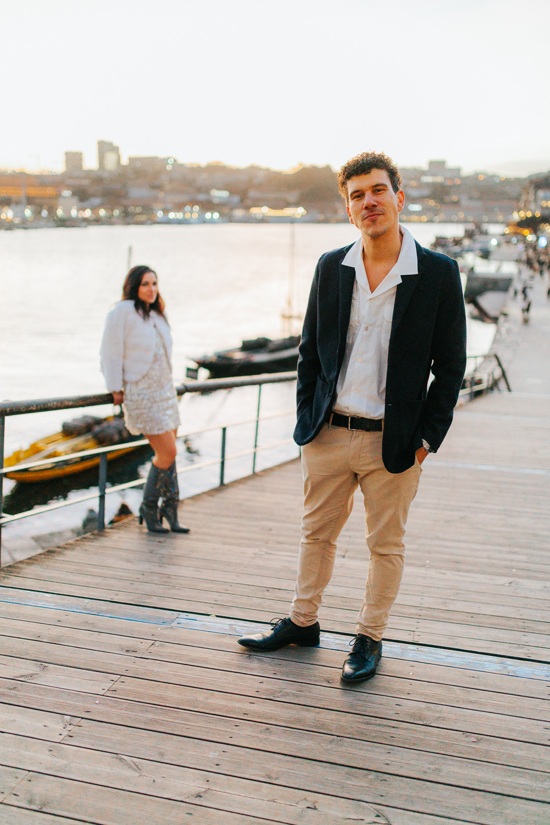 Ensaio de casal Vanessa e Thiago na Ponte D. Luís I - Porto