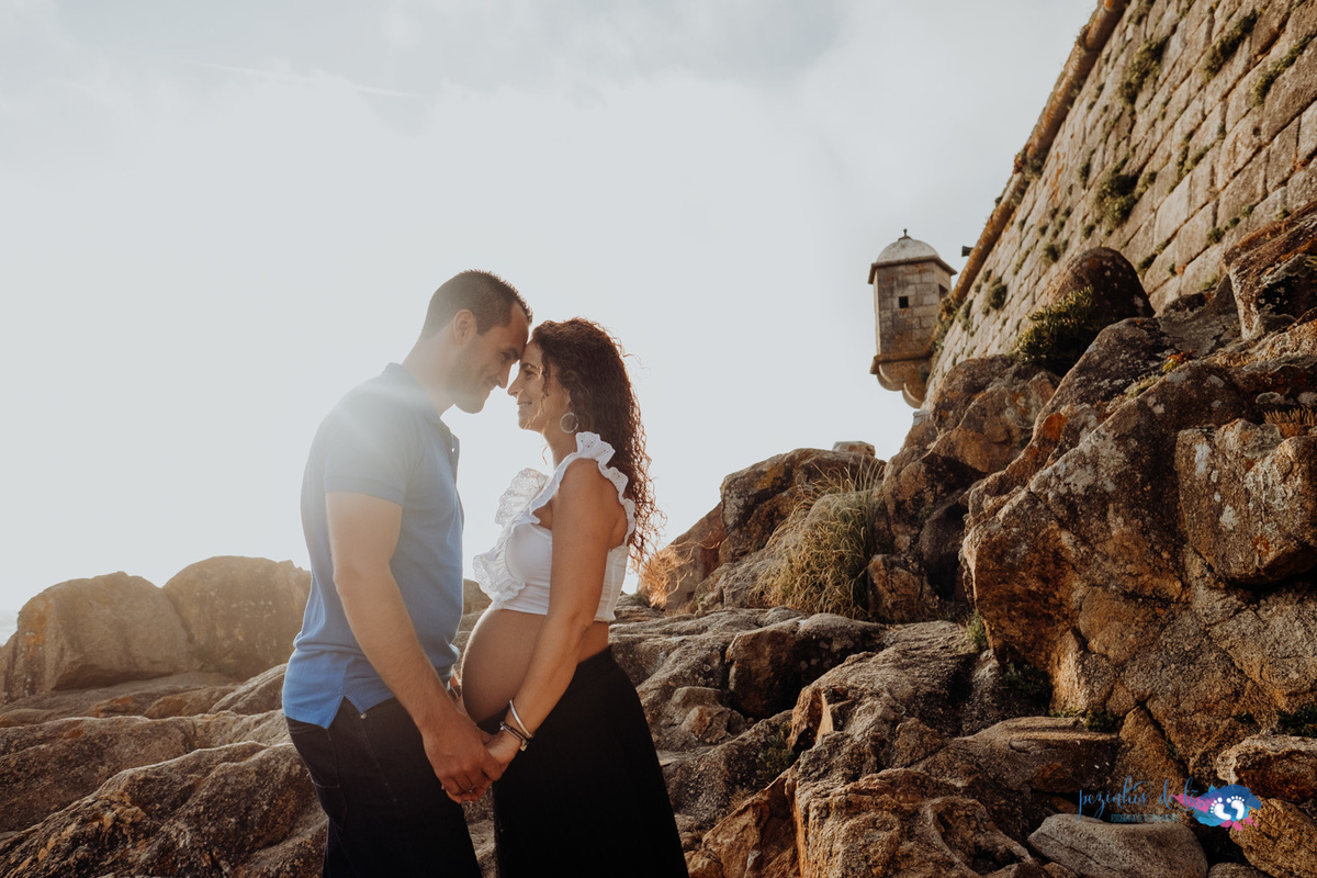 fotografia de gravida na praia de matosinhos