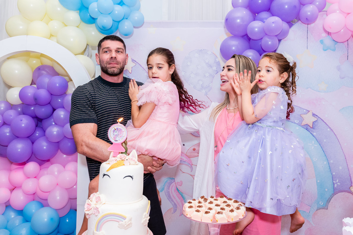 Fotografia RJ - Festa infantil, Barra da Tijuca. Sofia fez 7 anos e ganhou uma linda festa de aniversário com o tema unicórnio. As fotografias são da fotógrafa carioca Jaque Salles.