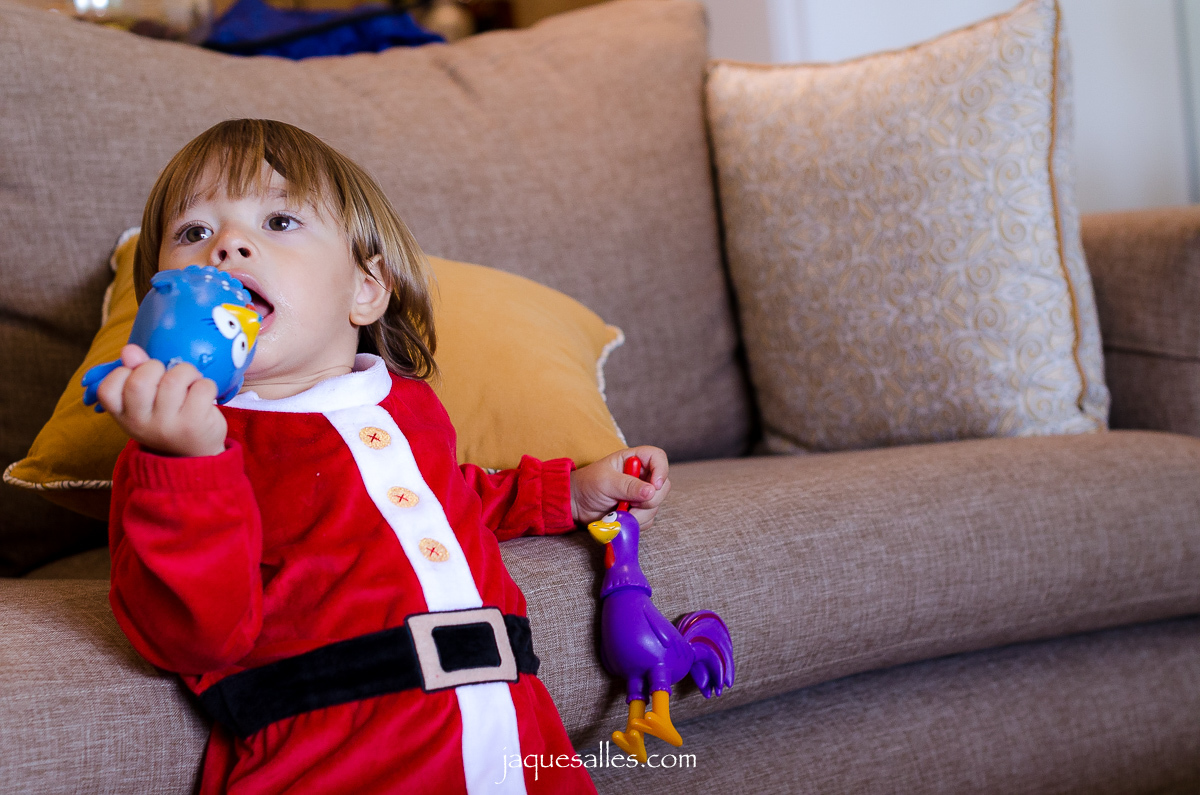 roupa infantil de papai noel para criança