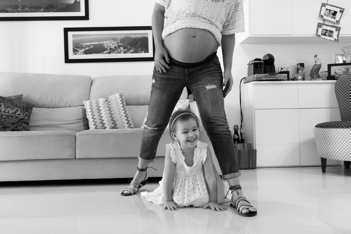 ensaio fotográfico gestante em casa Fotografia de Jaque Salles